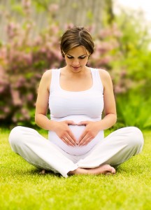 preg woman sitting